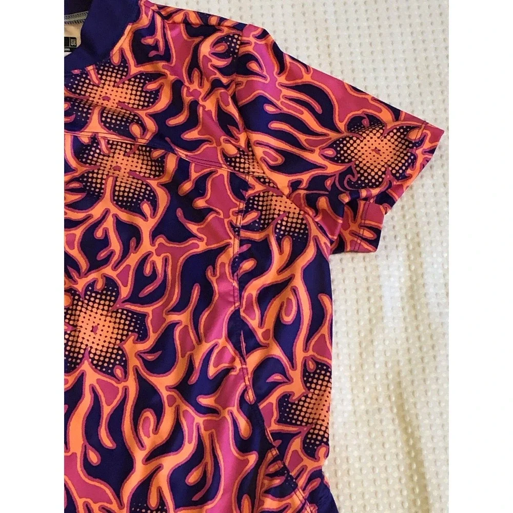 Nishiki Women's - Large -Bike Cycling Racing Jersey Shirt Orange Purple Pink Zip